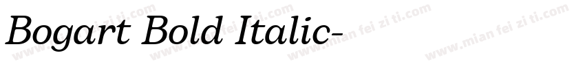 Bogart Bold Italic字体转换